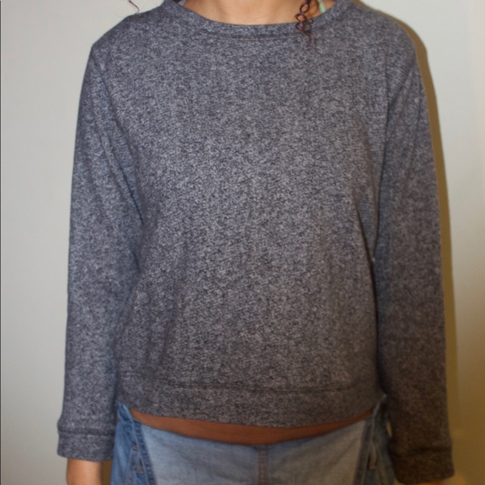 Zippered Crewneck Sweatshirt